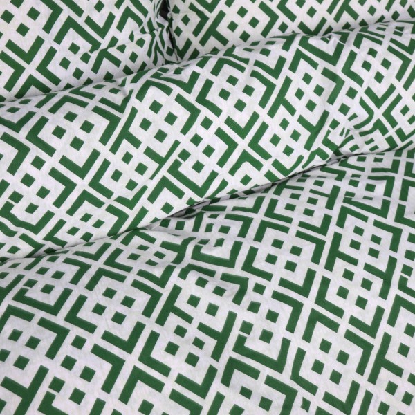 Фото - Комплект постільної білизни MirSon Бязь 17-0951 Abstract Green 220х240 (2200013166252)